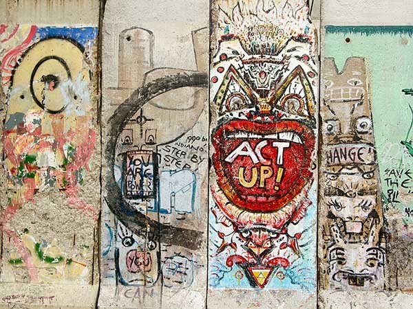 Pieces of the Berlin Wall in Arlington, Virginia