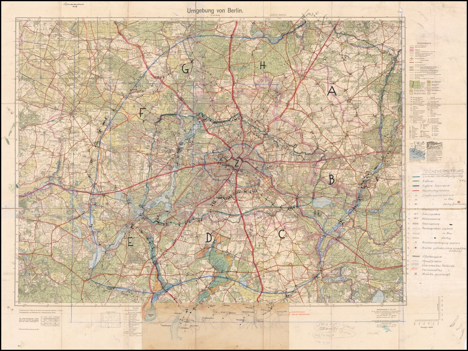 Berlin's defensive zones for the Battle of Berlin