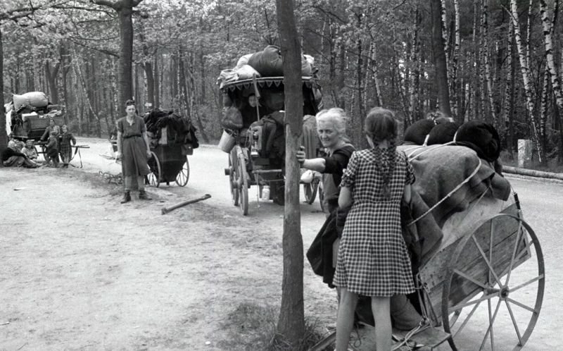 On April 23rd 1945 it was still possible to access Berlin from the west - although refugees from the city and the east were clogging the roads