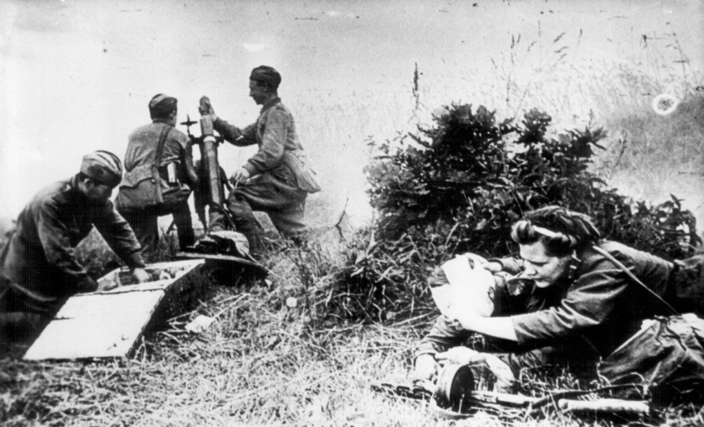 Soviet troops at Seelow Heights