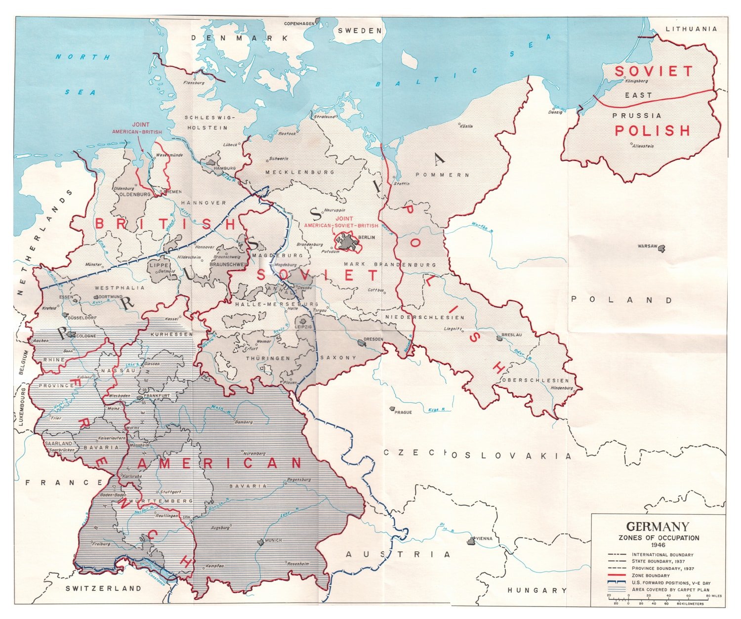 US Army map of Germany 1944-46