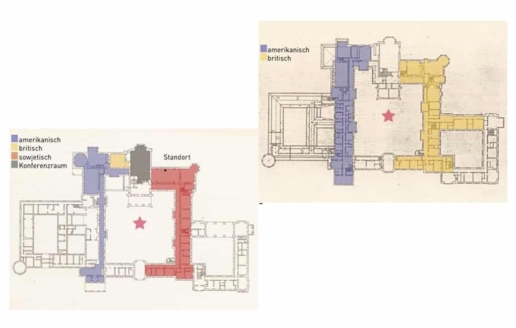 The Potsdam Conference - July 23rd 1945 - The layout inside the Schloss Cecilienhof during the Potsdam Conference