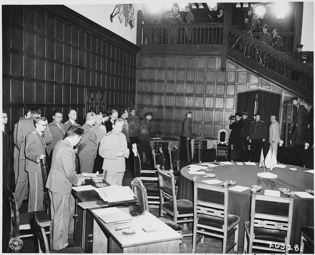 The Potsdam Conference - July 20th 1945 - Stalin and Molotov gather for the fourth plenary session of the Potsdam Conference on July 20th 1945