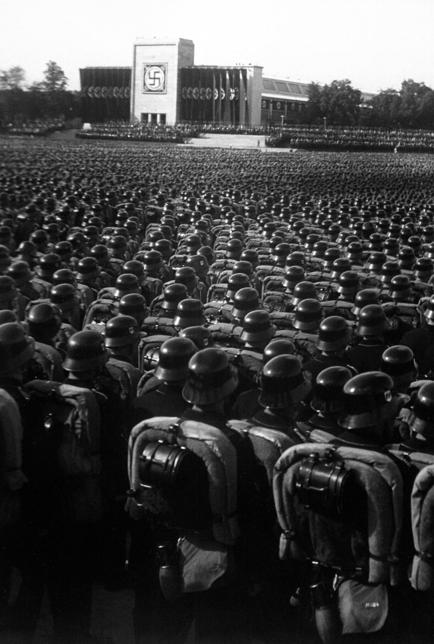 Reichsparteitag der NSDAP in Nuremberg, November 9th 1935: Mass roll call of SA, SS, and NSKK troops