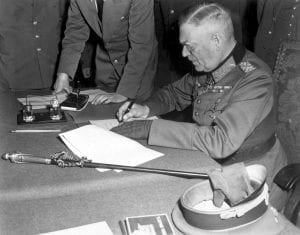 Keitel signs the German Capitulation at Karslhorst - May 8th 1945