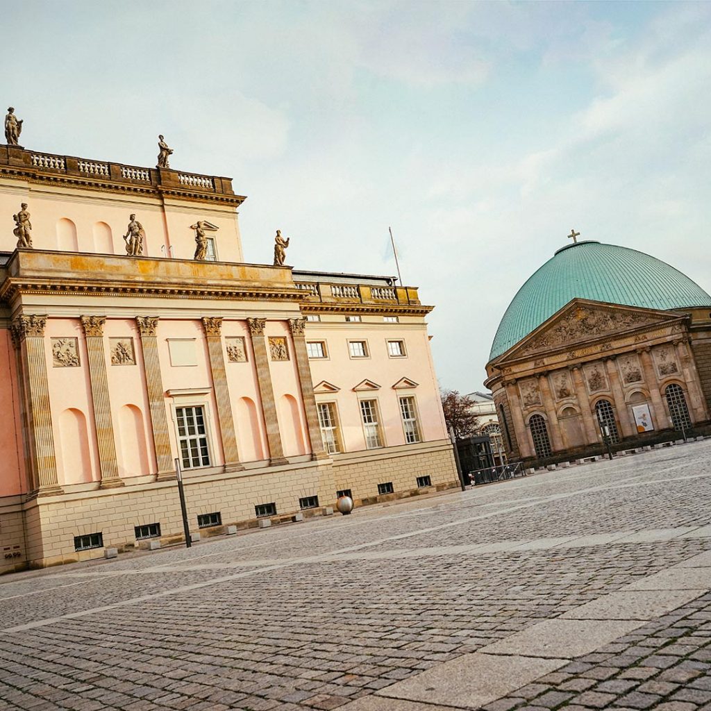 The State Opera and St Hedwig's Cathedral In Berlin