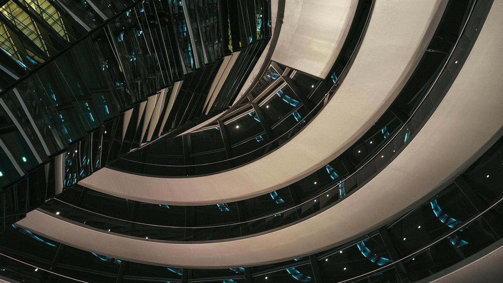 Inside The Reichstag Building At Night