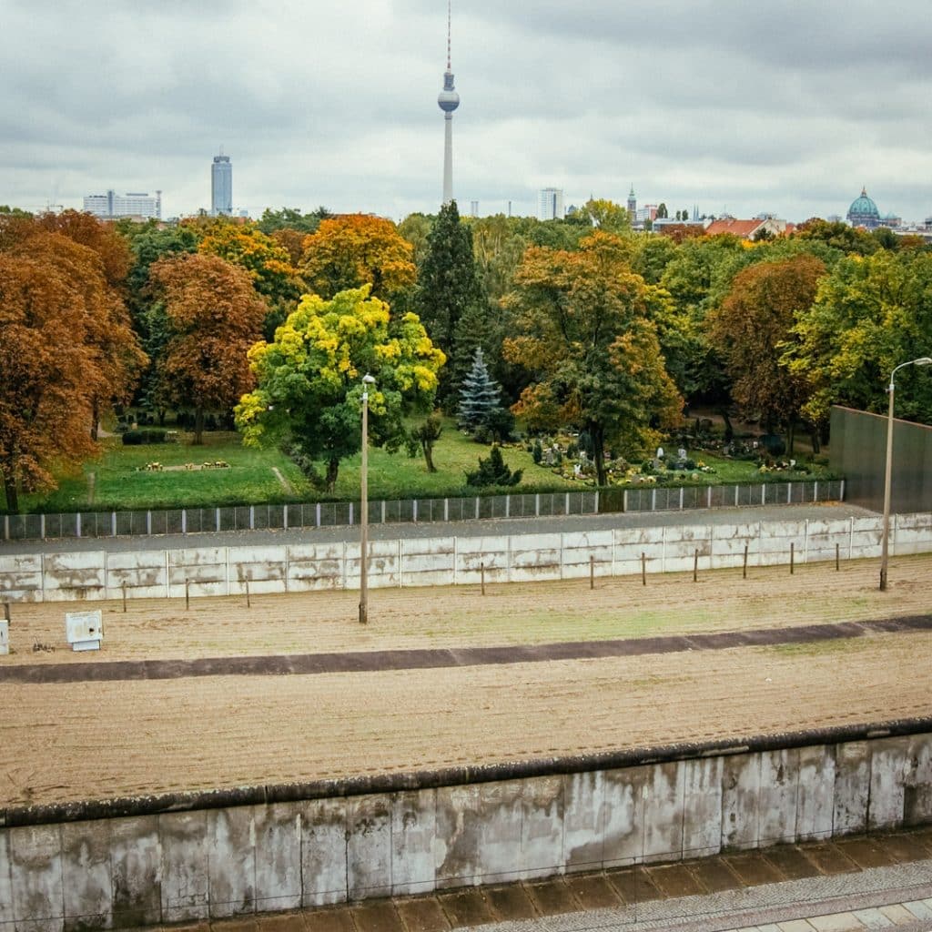 View of the Berlin Wall Death Strip