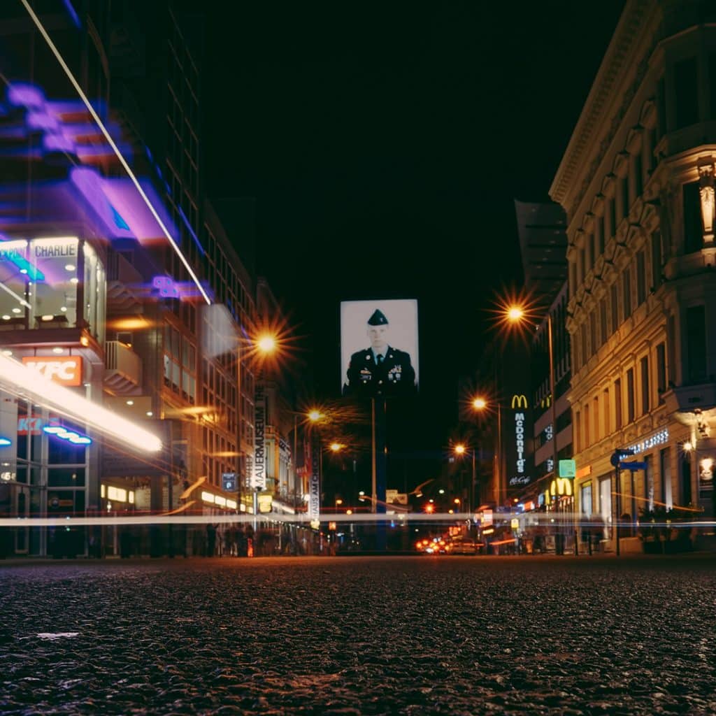 Checkpoint Charlie at Night