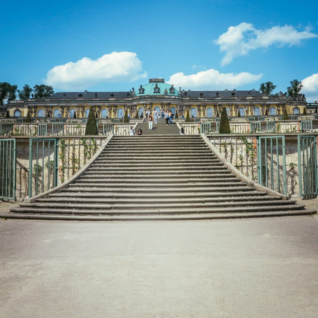 Steps outside Potsdam Sanssouci