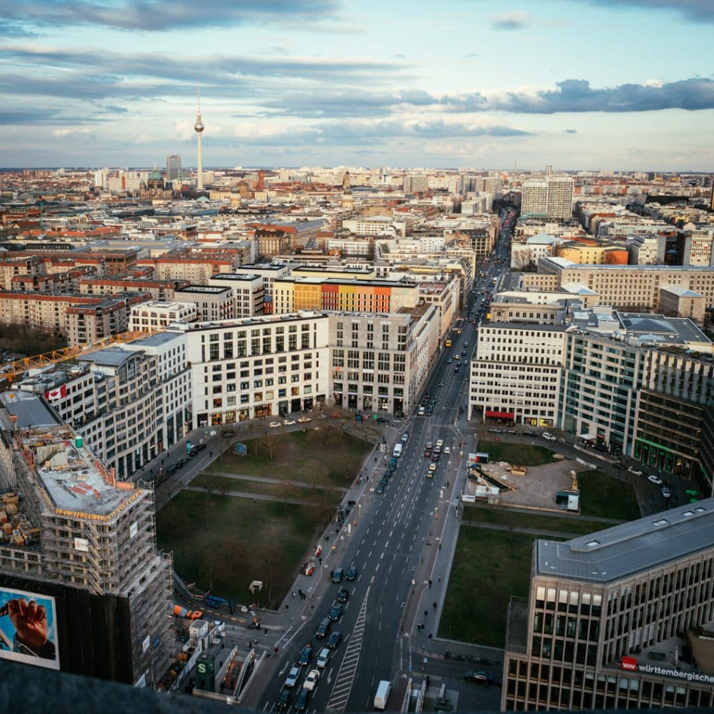 View from the Panorama Punkt of Leipziger Platz - the fastest elevator in Europe