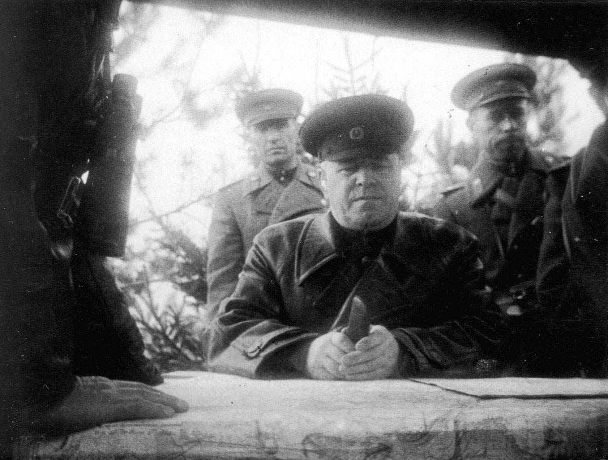 Soviet Marshal Zhukov at a command post