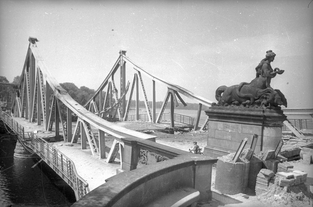 The Glienicke Brücke before its destruction on April 30th 1945