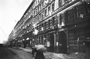 White flags on Berlin houses after surrender
