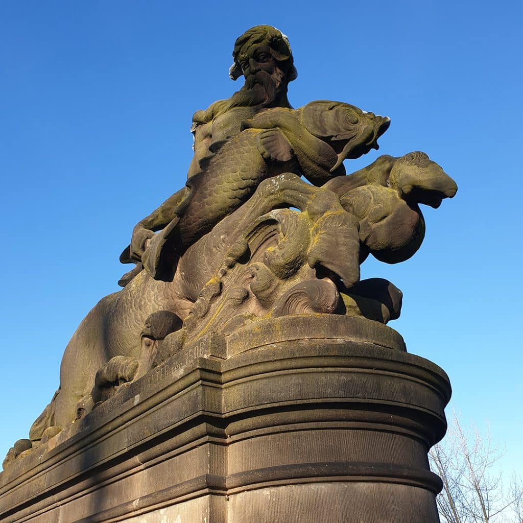 Statue at the Potsdam side of the Glienicke Brücke