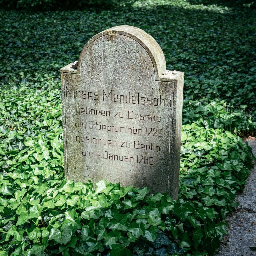 Moses Mendelssohn's grave in the former Jewish Quarter of Berlin