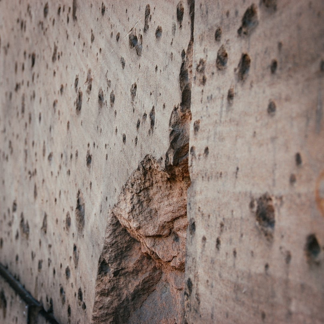 War damage on am Kupfergraben from the Battle of Berlin