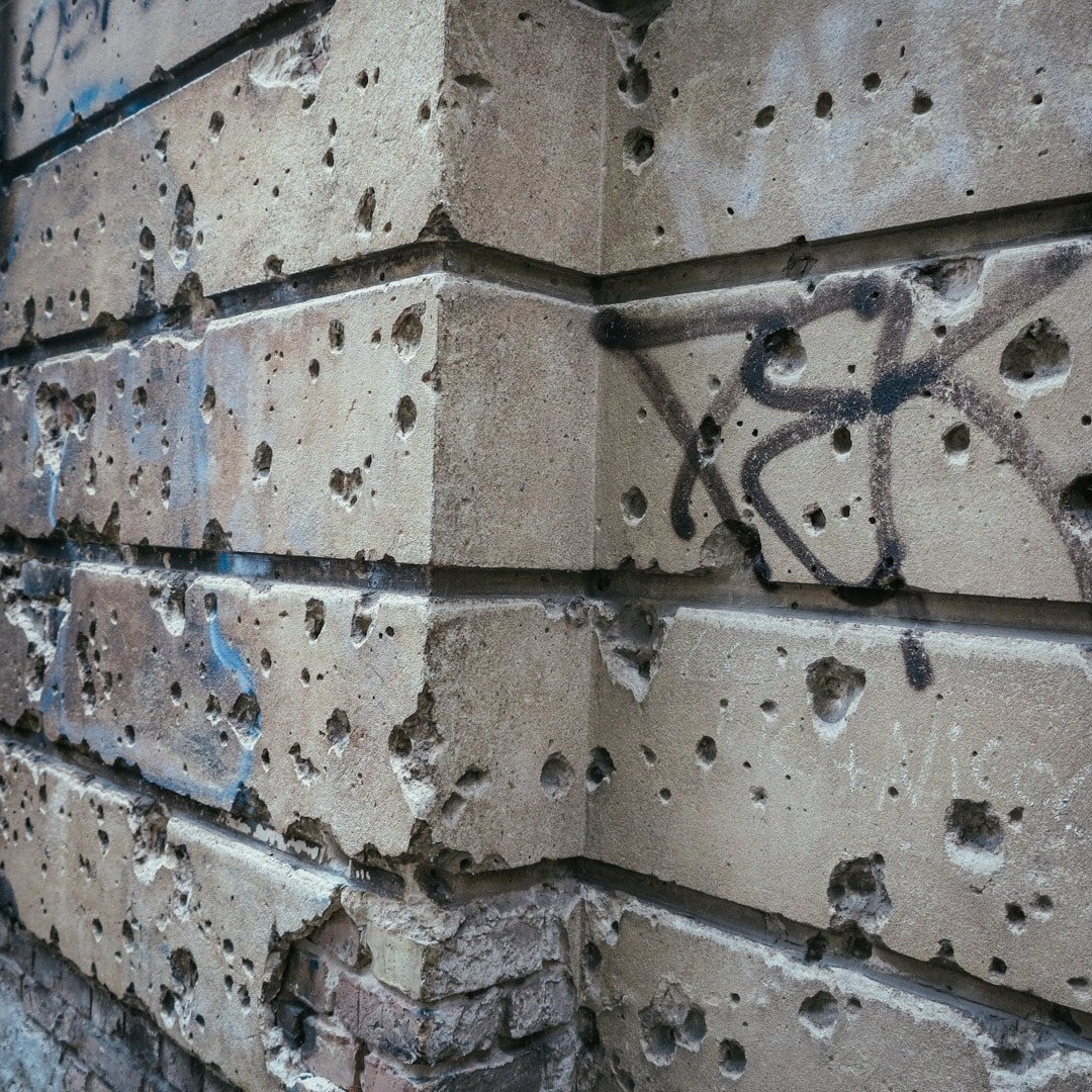 War damage on Große Hamburger Straße from the Battle of Berlin