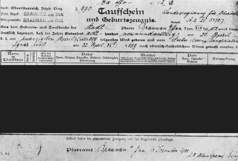 Hitler's Birth Certificate