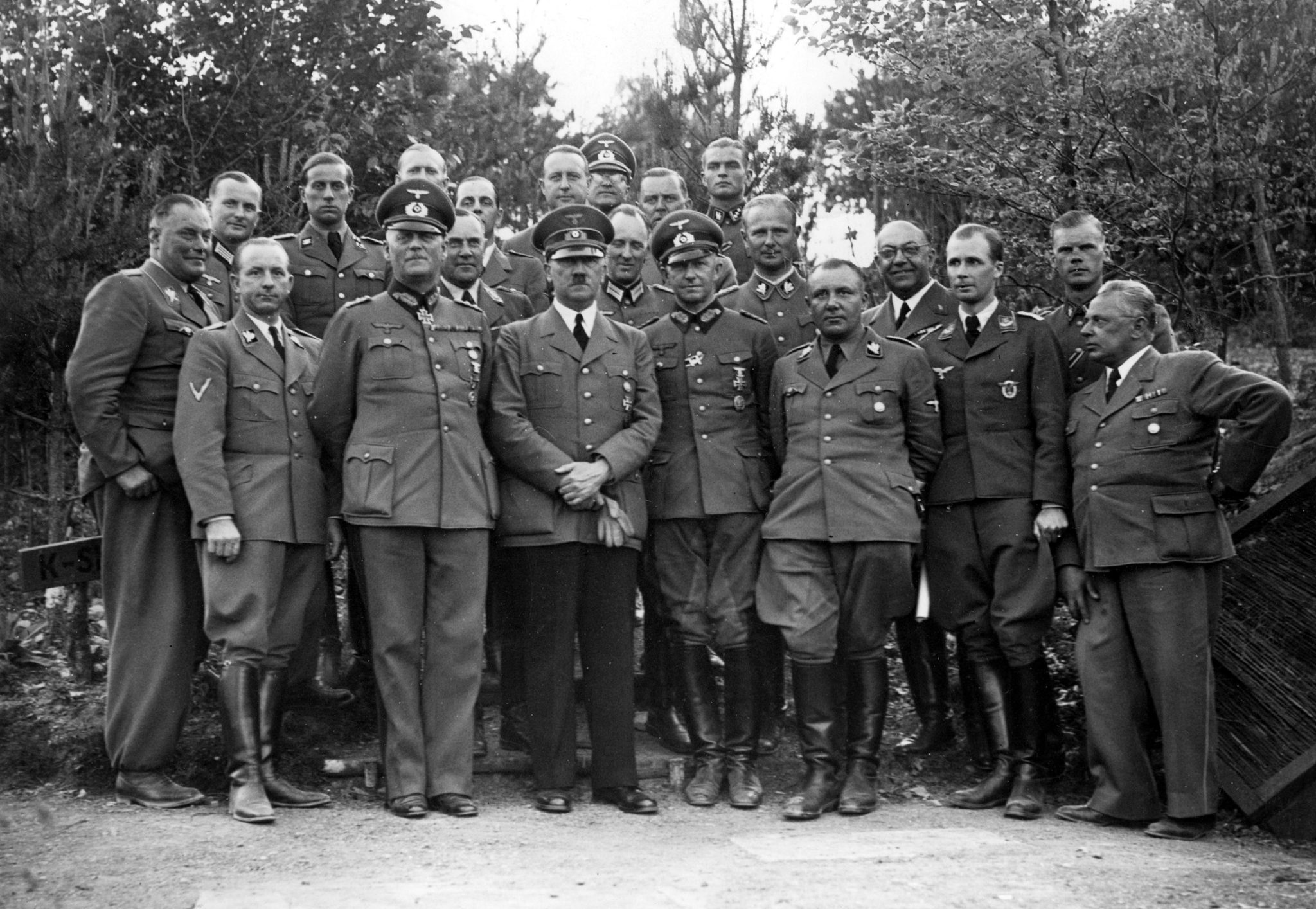 Adolf Hitler group photo with Theo Morell