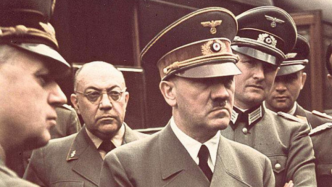 Adolf Hitler's personal Dr Feelgood - Theo Morell (second from left)