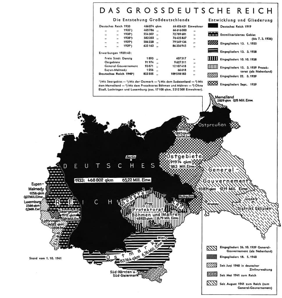 The Potsdam Conference - July 18th 1945 - A German Army Map from 1941 explaining the countries' borders before the invasion of the Soviet Union