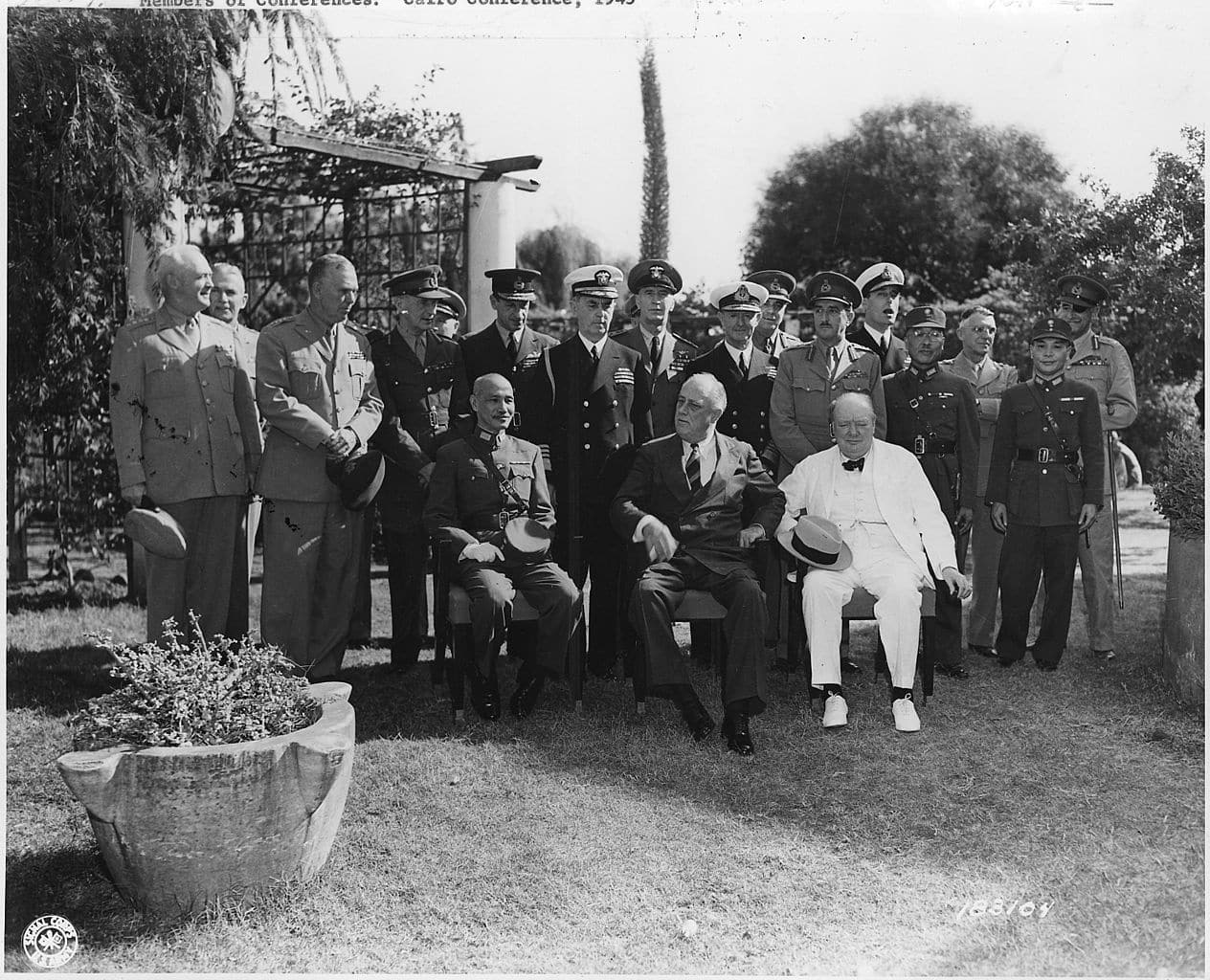 The Potsdam Conference - July 20th 1945 - Roosevelt, Churchill, and Chinese leader Chiang Kai Shek at the Cairo Conference in 1943
