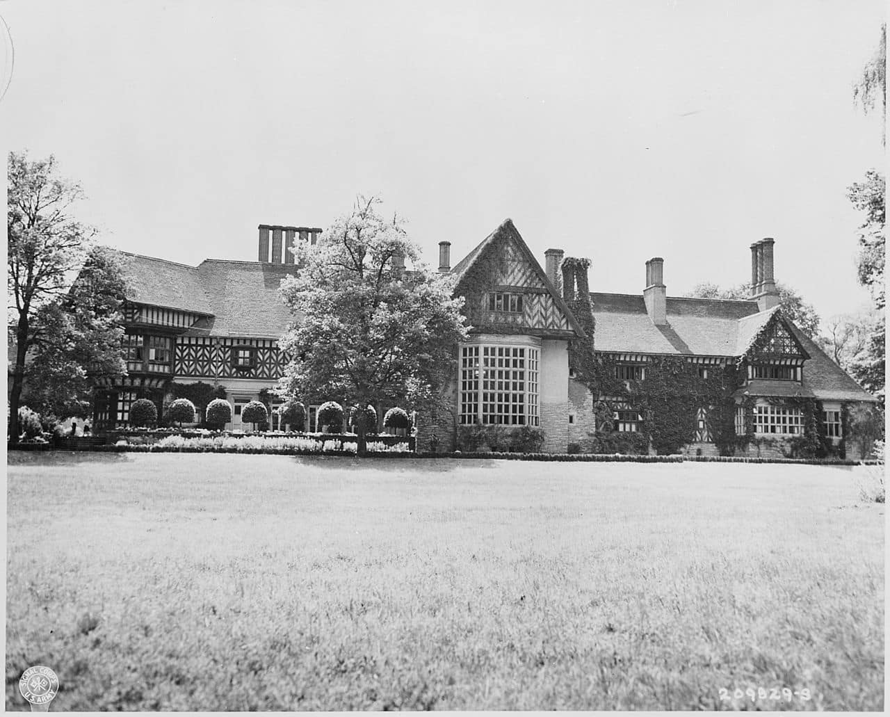 The Potsdam Conference - July 23rd 1945 - Schloss Cecilienhof as viewed from the river Havel side of the palace