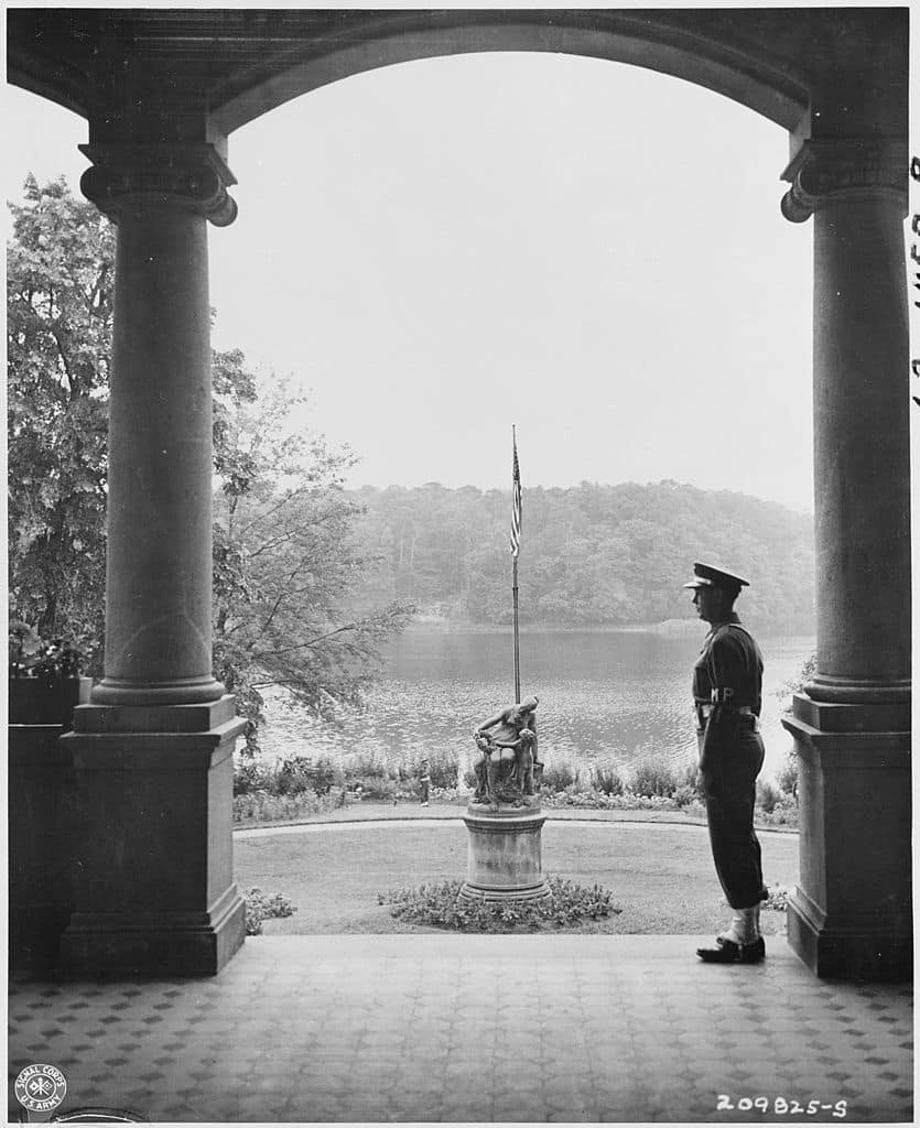 The Potsdam Conference - July 25th 1945 - A view of the garden of the 'Little White House'