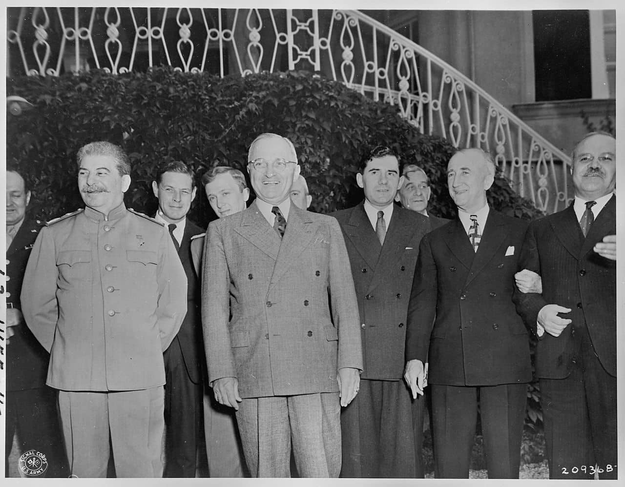 The Potsdam Conference - July 27th 1945 - Despite their professional disagreements, Byrnes and Molotov (right) would become quite close at the Potsdam Conference
