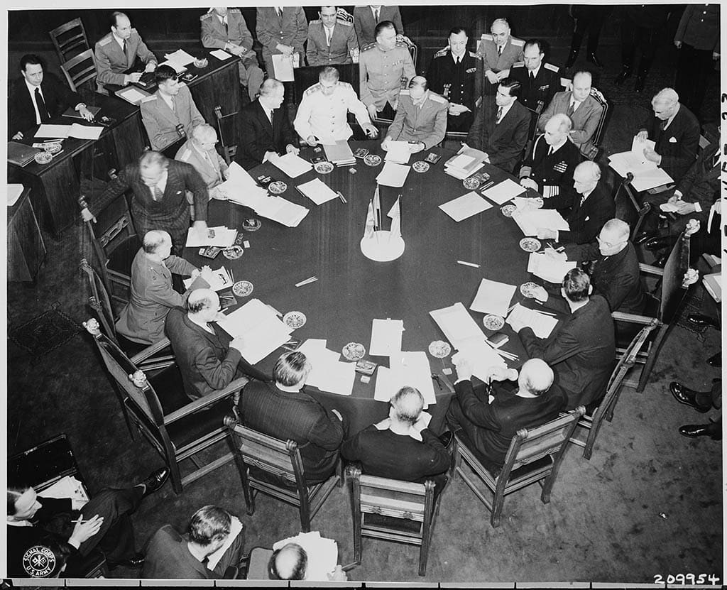 The Potsdam Conference - July 28th 1945 - Clement Attlee's first plenary session as head of the UK delegation