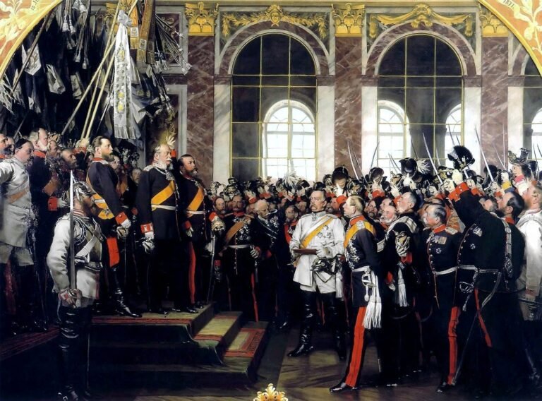 The crowning of Wilhelm I as German Emperor and the birth of Germany in 1871