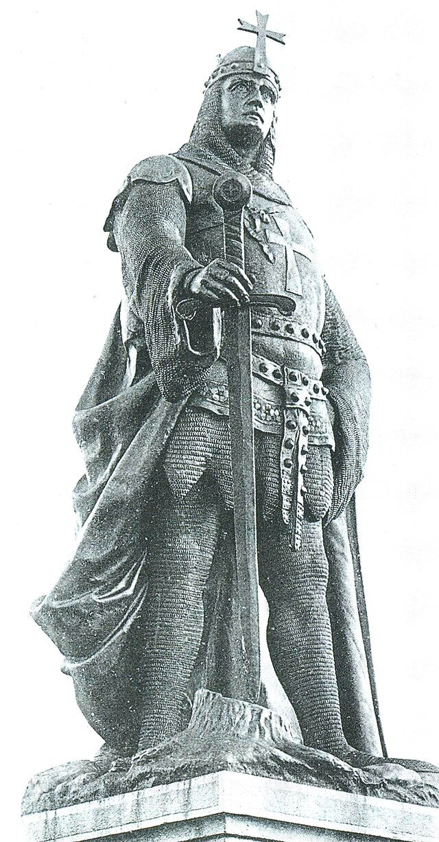 A statue of Albrecht the Bear - Public Domain