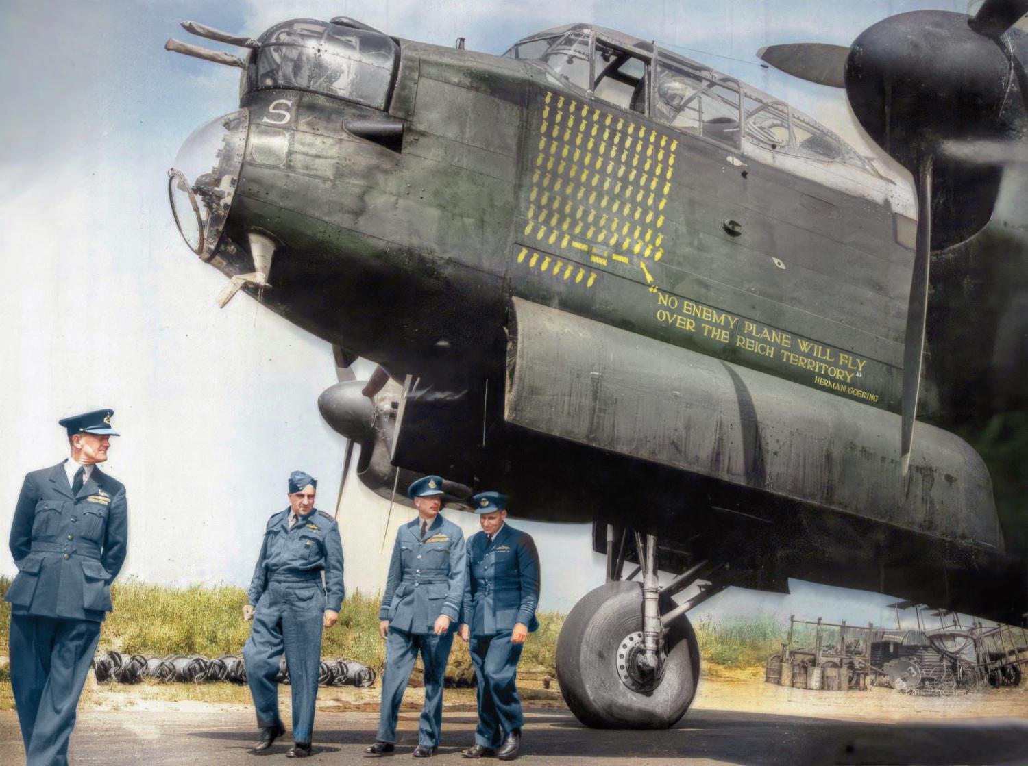 The RAF Avro Lancaster - 'S for Sugar' - which took part in the Battle of Berlin and survived the war after 137 missions - Public Domain