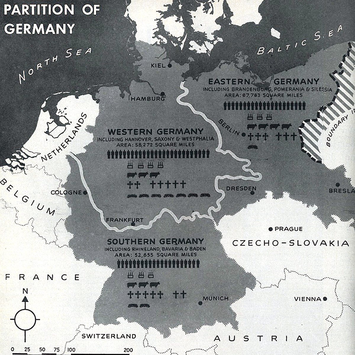 Proposal for the partition of Germany by Sumner Welles, Roosevelt’s former undersecretary of state, in July 1944 - Public Domain