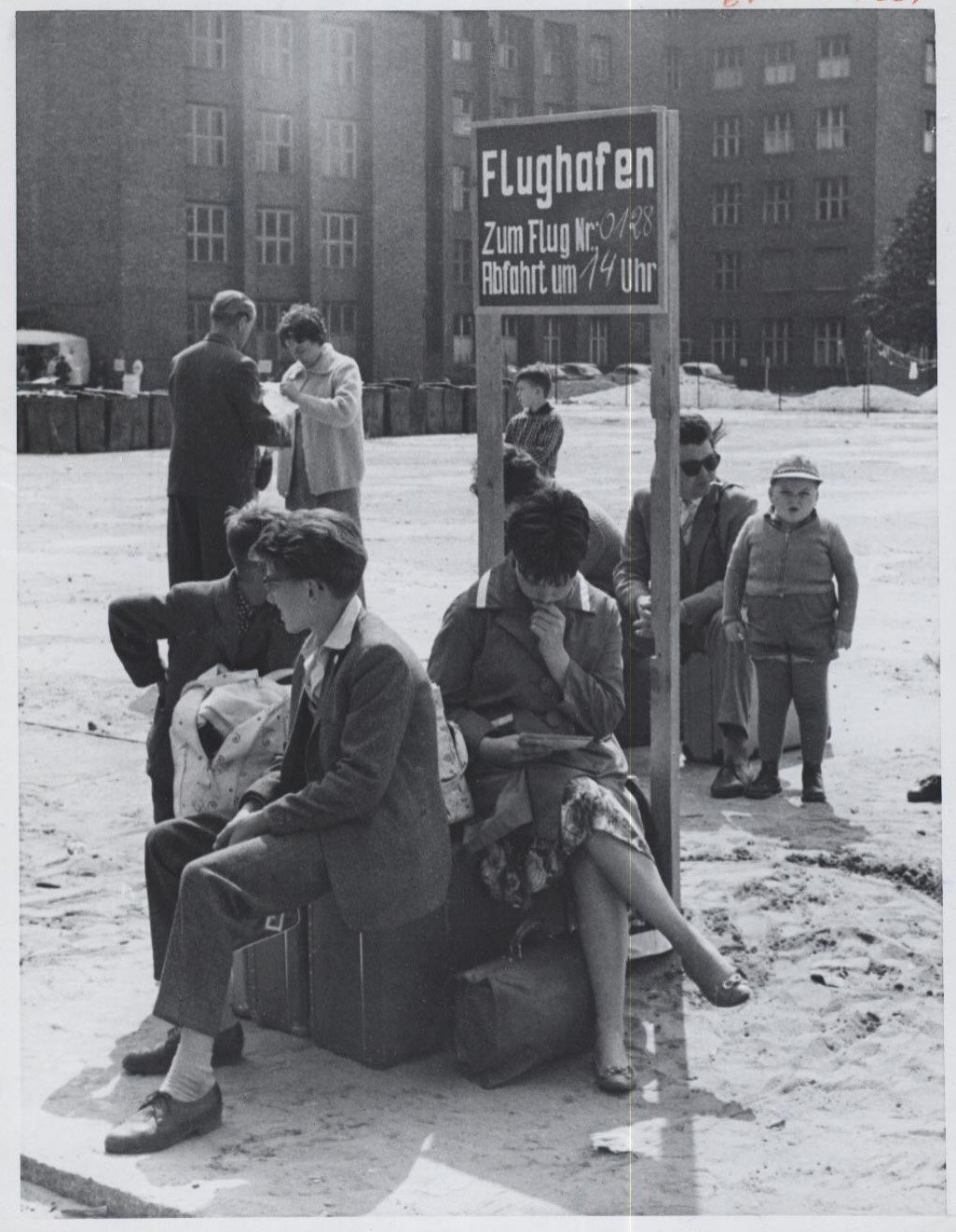 East German refugees already in West Berlin and waiting to be flown out to West Germany (1961) - Public Domain