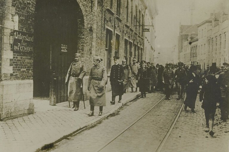 German Kaiser Wilhelm II in Bruges, Belgium during the First World War - Public Domain