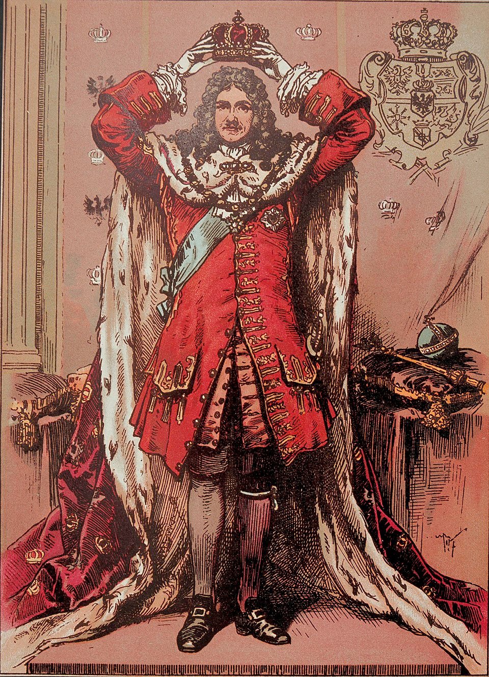 Hohenzollern Fredrick III crowning himself 'King in Prussia' in 1701 - Public Domain