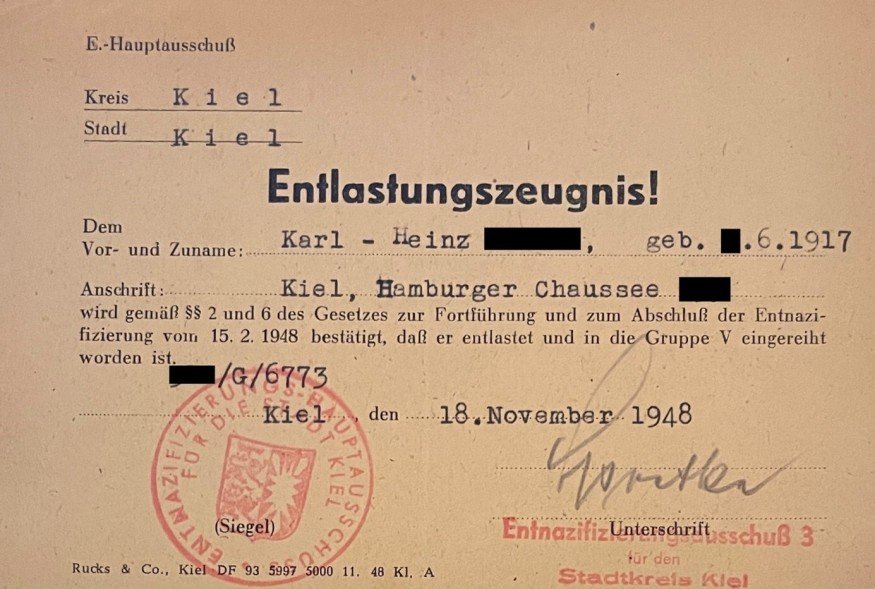 A 'Persilschein' issued in Kölln (1948) - Public Domain