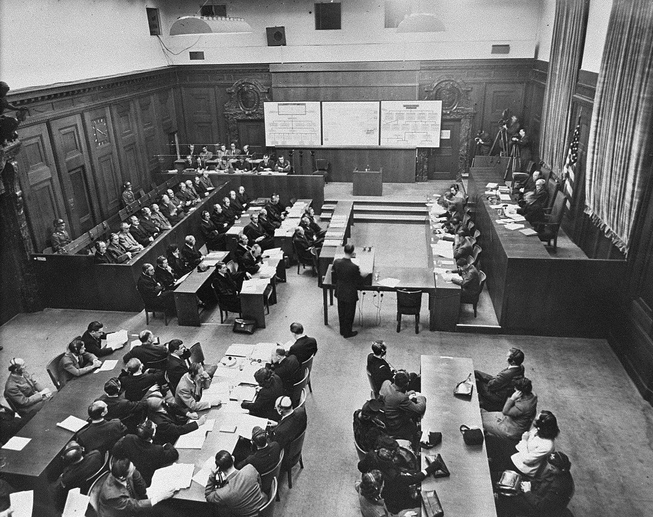 Opening of the 'Krupp Trial' against twelve former directors of the Krupp Group (1947) - Public Domain
