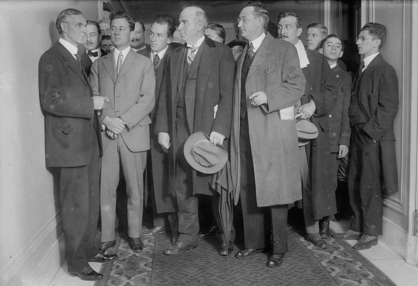 Henry Ford being interview in December 1915 - Public Domain