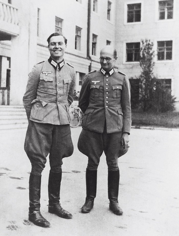 Colonel Claus Schenk Graf von Stauffenberg (left) and Colonel iG Albrecht Ritter Mertz von Quirnheim (right) - Public Domain
