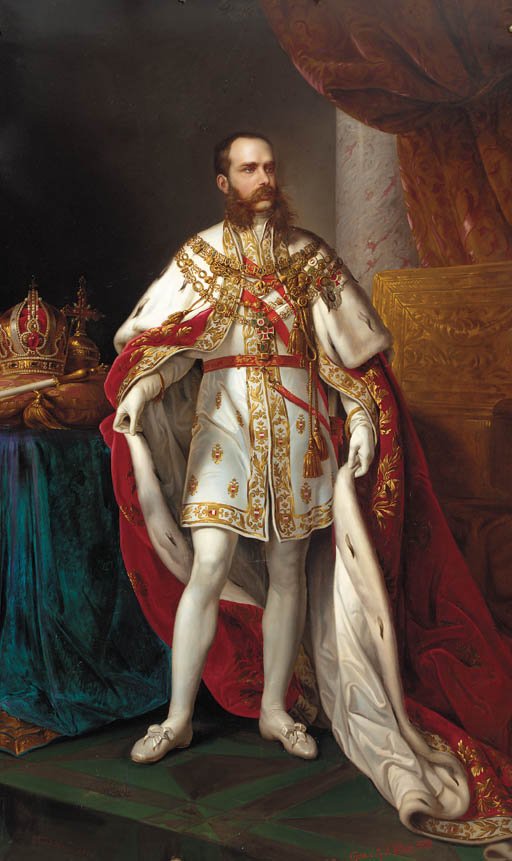A portrait of Austrian Kaiser Franz Joseph I by German painter and Vienna resident, Johann Frankenberger - one of the few famous & non-Jewish Frankenbergers of the time - Public Domain