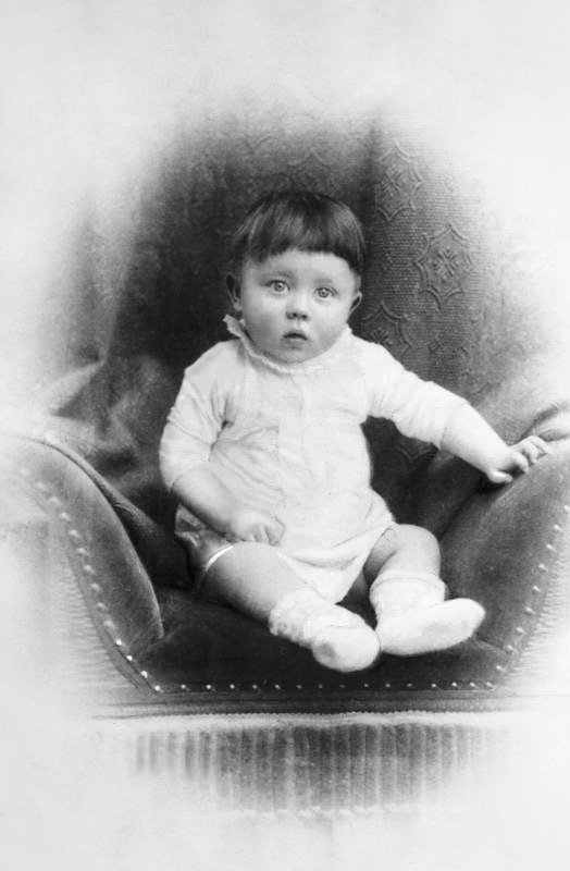 Adolf Hitler as a child in circa 1890 - Public Domain