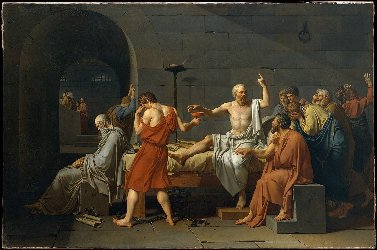 The Death Of Socrates by Jacques-Louis David (1787) - Public Domain