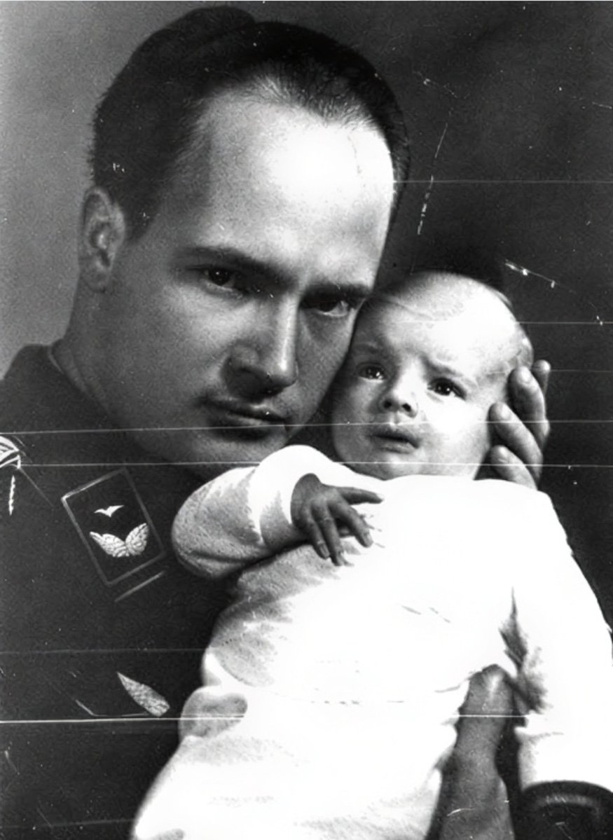 SS doctor, Sigmund Rascher, and one of 'his children' - Public Domain