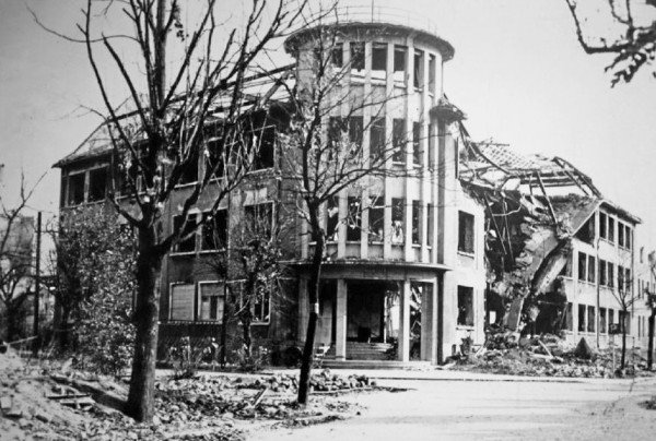 The Auerwerke after the 1945 Allied air attack - Public Domain
