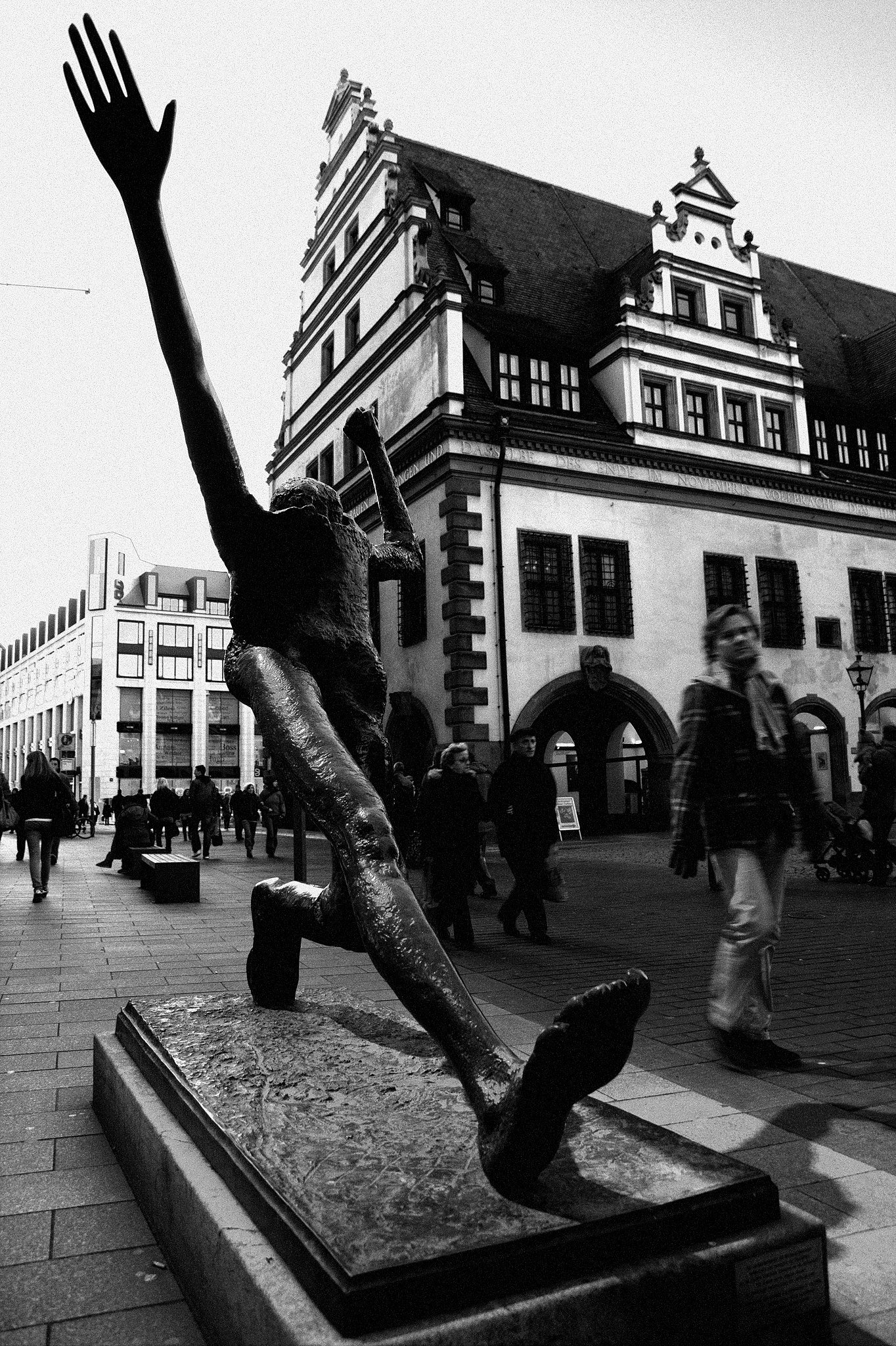 'Der Jahrhundertschritt' (1984) - 'The Step Of The Century' - by Wolfgang Mattheuer featuring the Hitlergruß - JesterWr