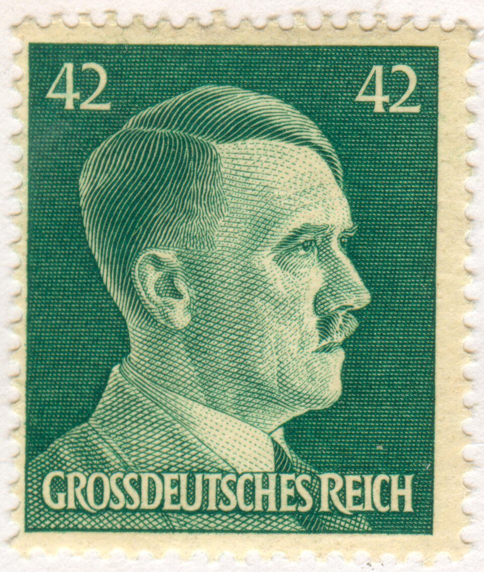 An Adolf Hitler stamp from 1942 - Public Domain