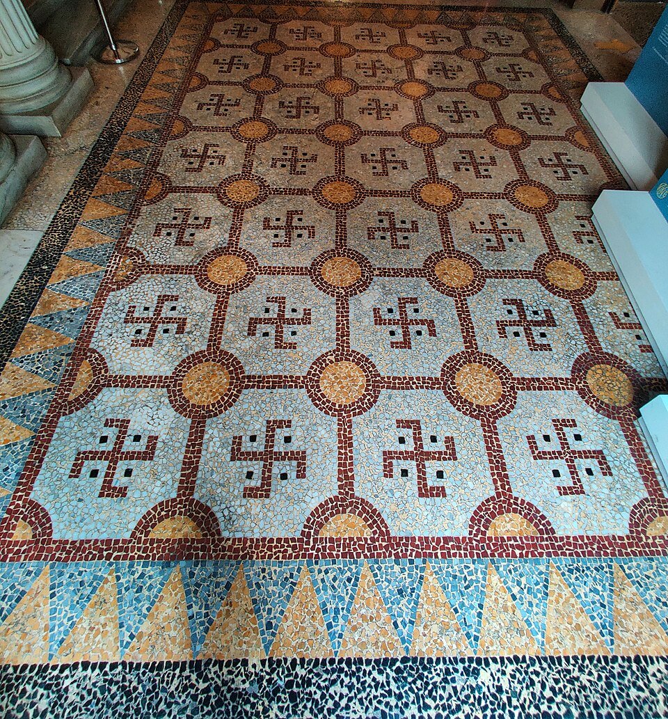 Floor detail on Heinrich Schliemann's house in Athens - Gre regiment